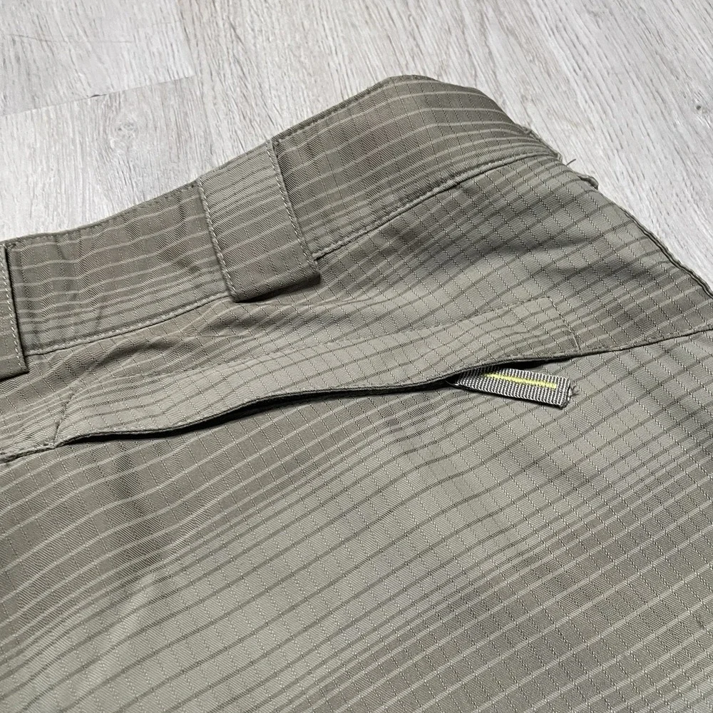 Sims Cargo Snowboard Pants Men's M Green Striped Ski Lined Ankle Zip 00s Y2K
